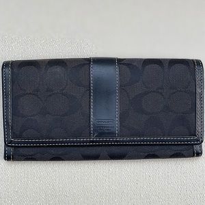 Coach Signature Black Wallet